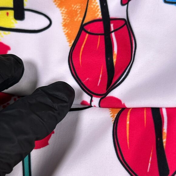 Queen Of The Court Colorful Cocktails Print Tennis Skort Skirt Women's Sz Medium - Picture 4 of 13